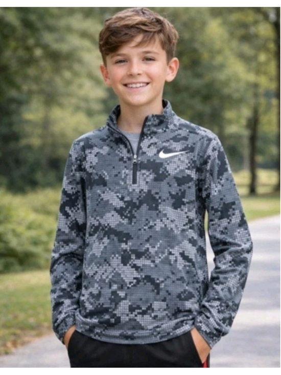 Nike Other - Nike Boys Medium Dri-FIT Camo 1/4 Zip Long Sleeve Athletic Shirt #B22
